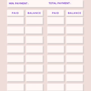 Debt Monthly Tracker