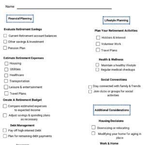 Retirement Planning Checklist