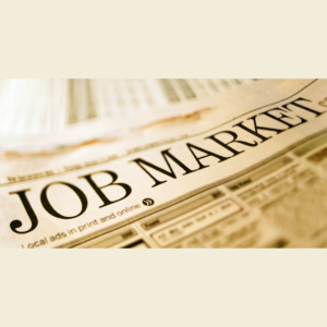 sign of job market, used for advertising monthly remote job roundup