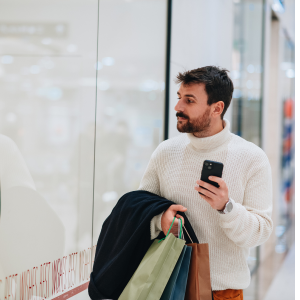 man window shopping