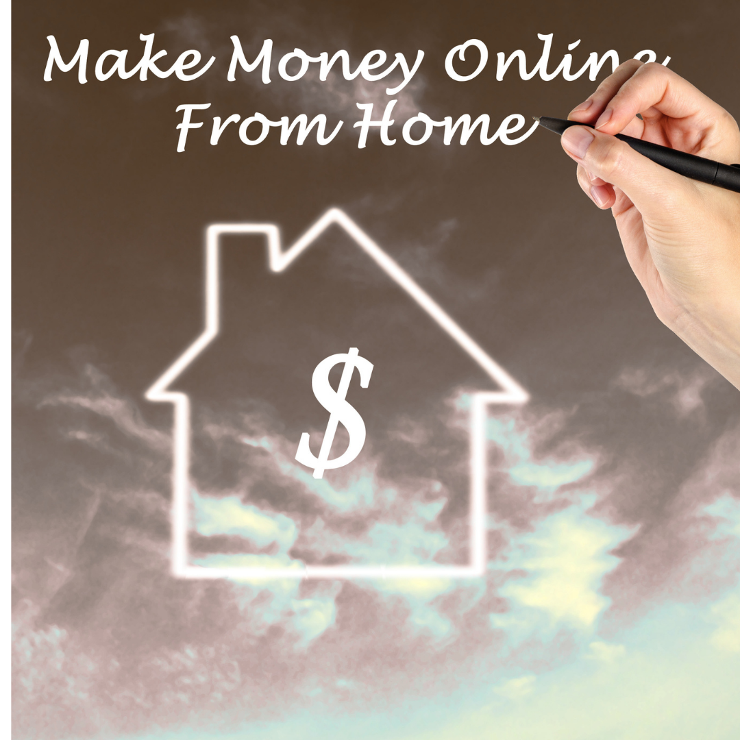 sign that say's make money online from home for legit online work