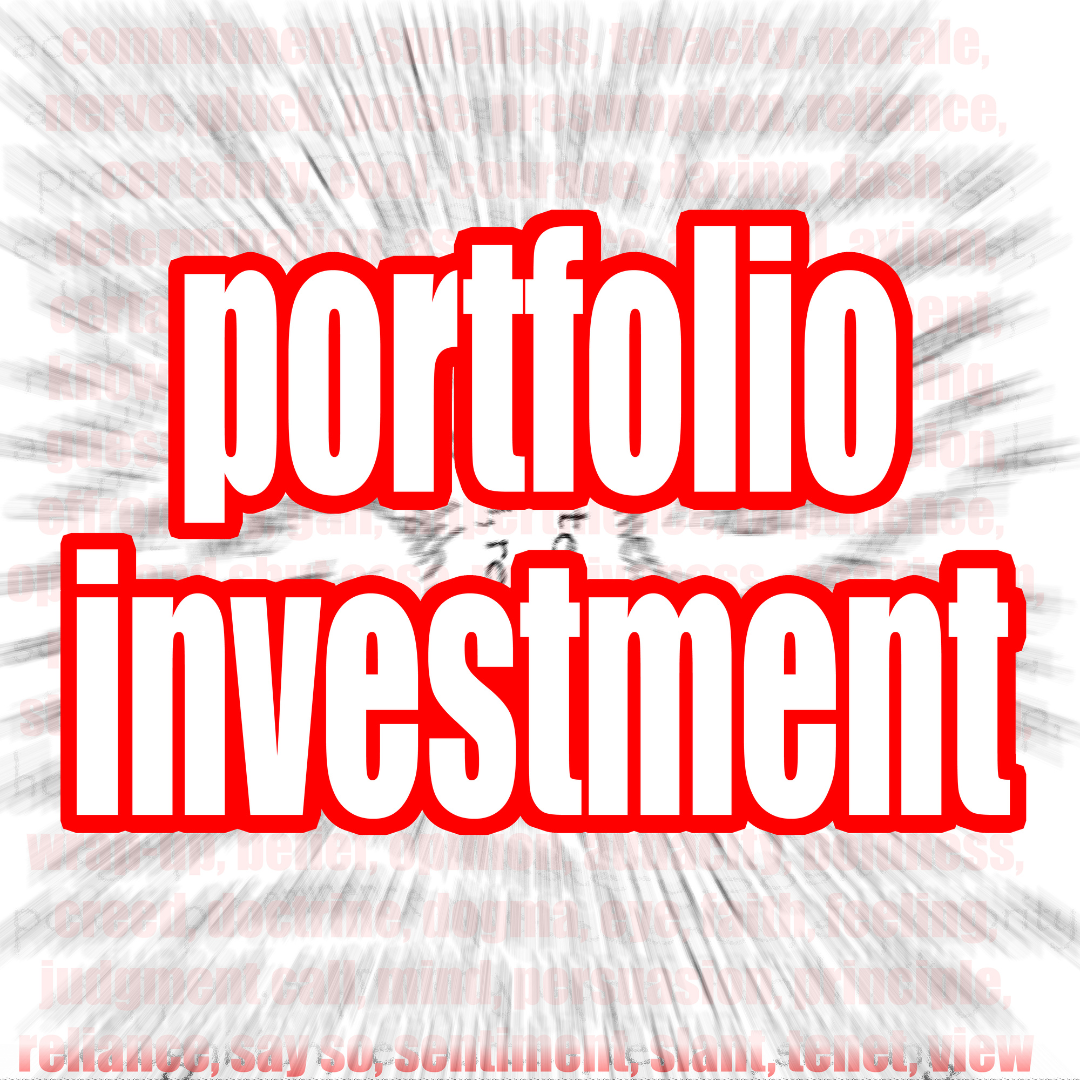 Bold text on investment portfolio concept for how to build your first financial portfolio